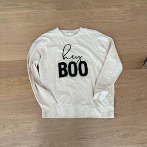 Hey Boo Sweatshirt Large NWOT